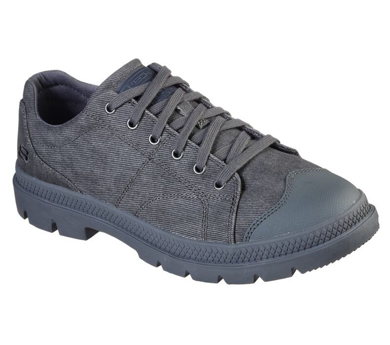 Skechers Herr Grå Snörskor - Relaxed Fit: Roadout - Pelson - Sverige (BXLOY-8952)
